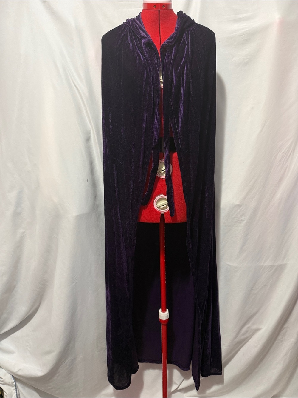 Plush Velvet Hooded Wrap in Deep Purple